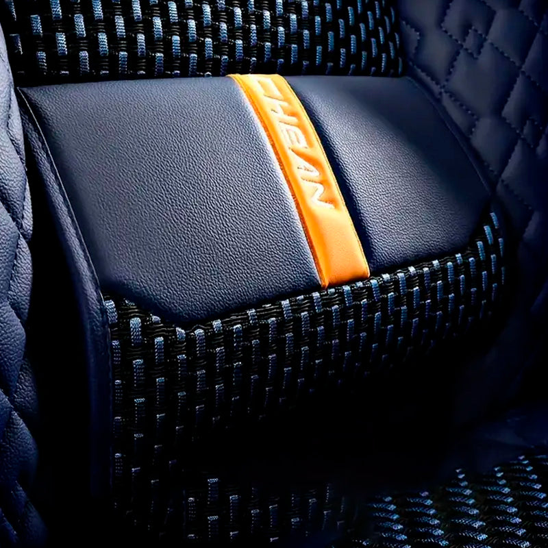 Complete Car Seat Covers in Genuine Italian Universal Leather + FREE GIFT: Full Mats Included