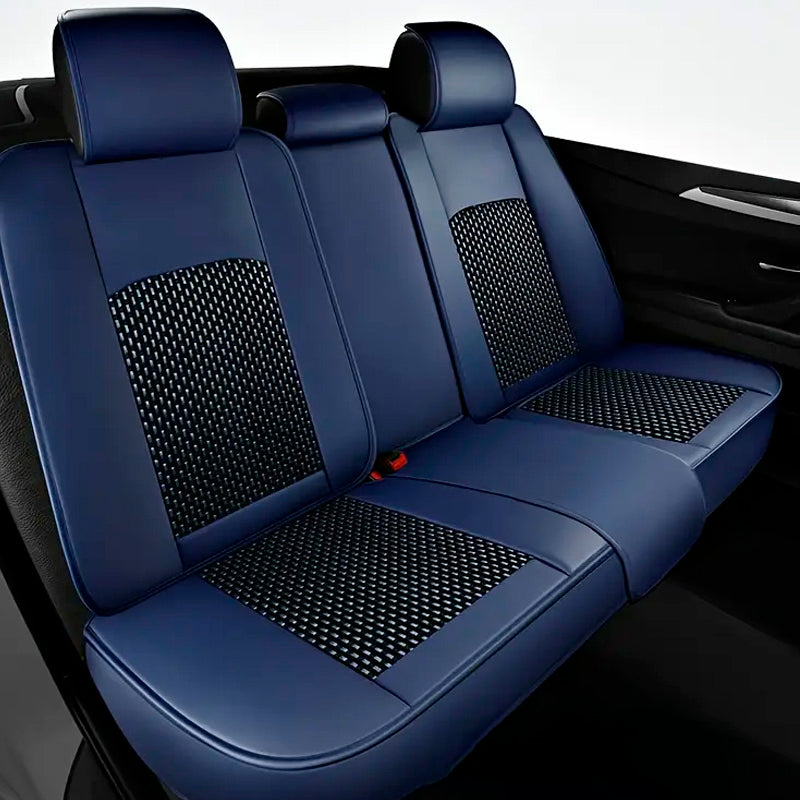 Complete Car Seat Covers in Genuine Italian Universal Leather + FREE GIFT: Full Mats Included